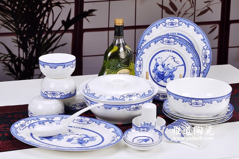 景德鎮富貴滿堂青花瓷陶瓷餐具