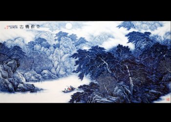 淺談陶瓷山水畫的構圖