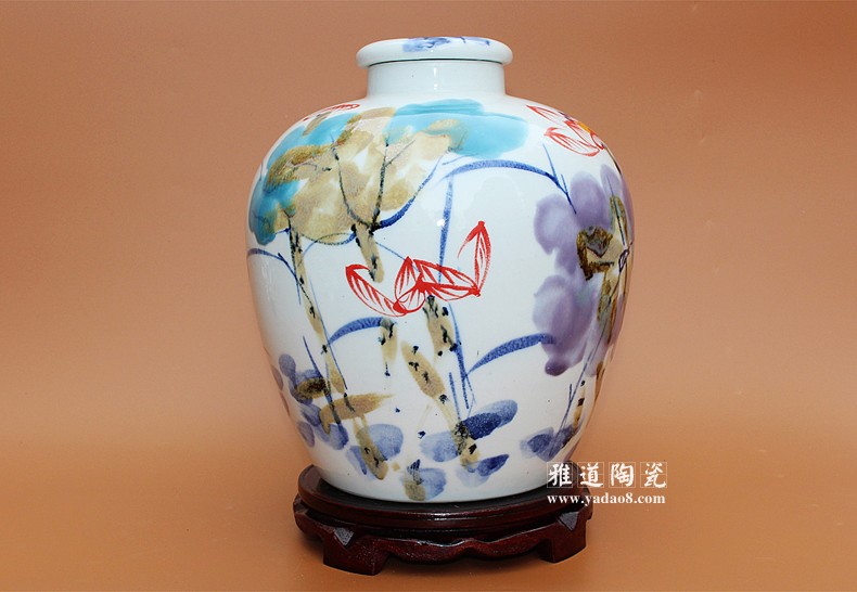 30斤景德鎮瓷器陶瓷酒壇子窯變荷花