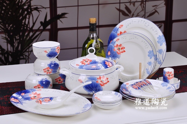 景德鎮56頭高檔骨瓷餐具
