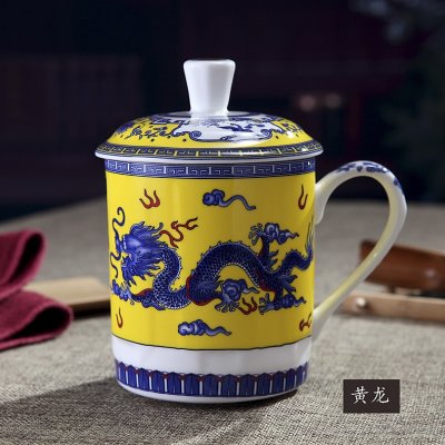 辦公室茶杯 雙龍