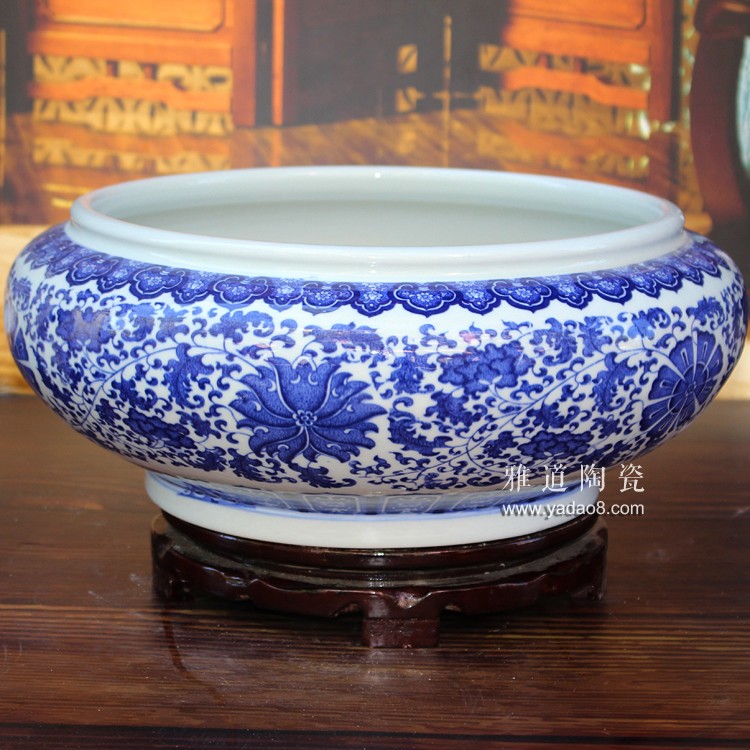 景德鎮陶瓷纏枝蓮超市醬菜盆咸菜盆