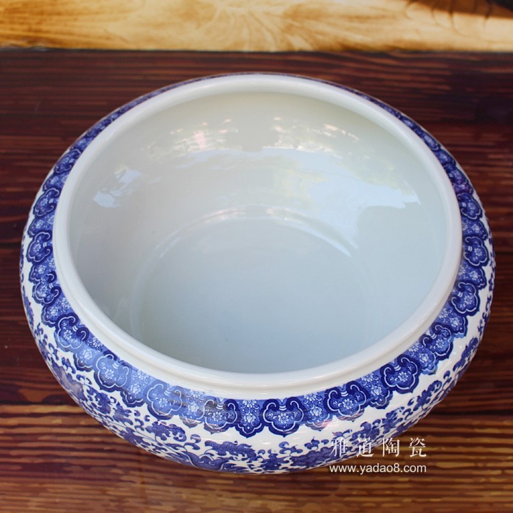 景德鎮陶瓷纏枝蓮超市醬菜盆咸菜盆-內部
