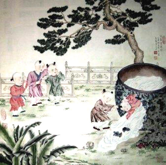 小兒擊甕圖
