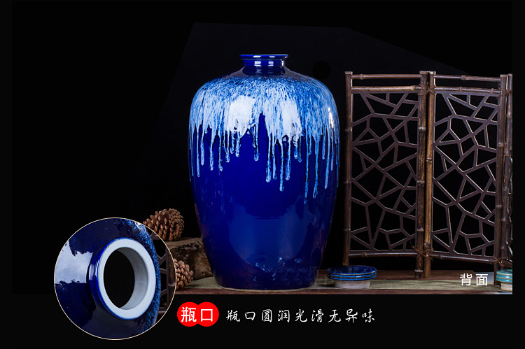 景德鎮高檔密封雕刻100斤酒壇