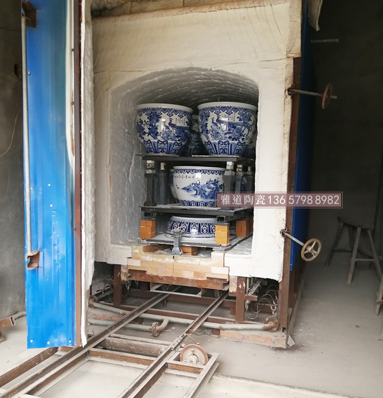 定做廣場園林養花種樹陶瓷大缸-出窯