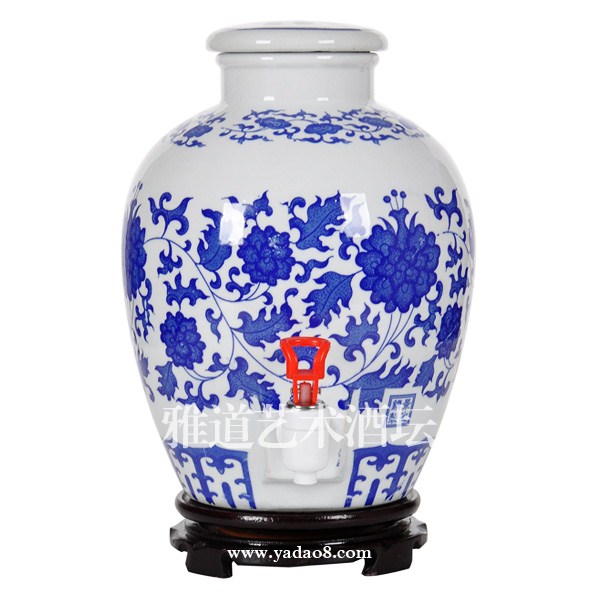 景德鎮青花陶瓷酒壇