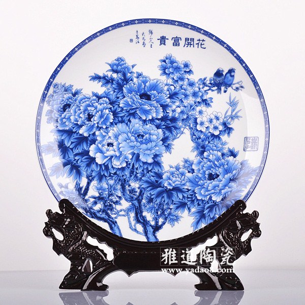 青花裝飾盤