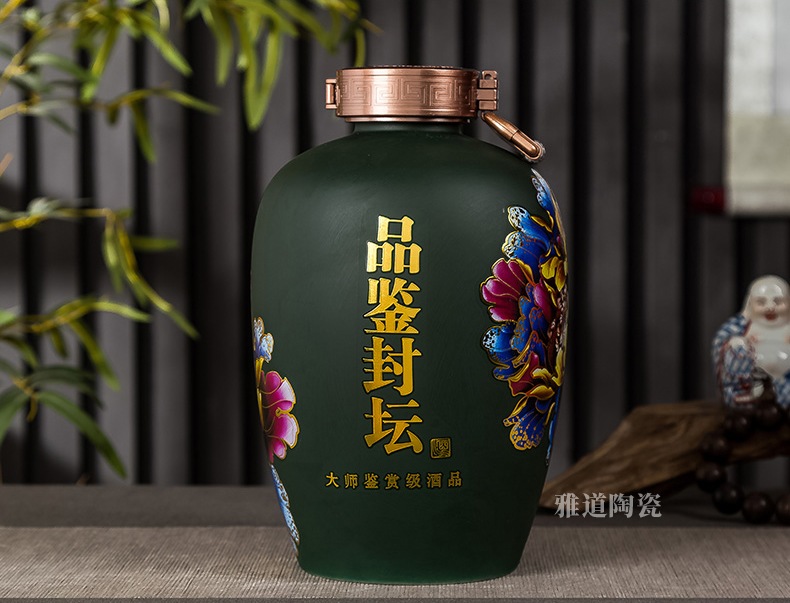 3斤5斤10斤亞光釉高檔陶瓷酒壇子(圖3)