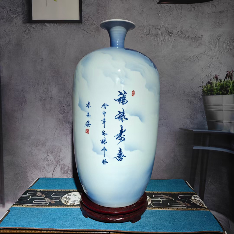景德鎮手繪藝術陶瓷花瓶（福祿壽喜）(圖3)
