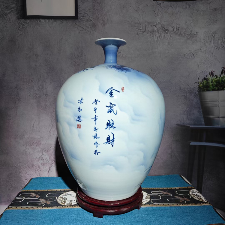 景德鎮手繪陶瓷花瓶家居客廳裝飾擺件（金鼠旺財）(圖4)
