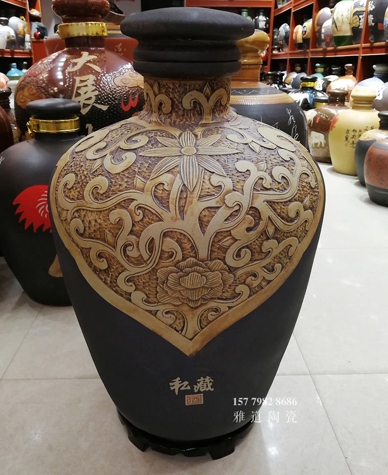 5到50斤高檔復古雕刻陶瓷酒壇批發