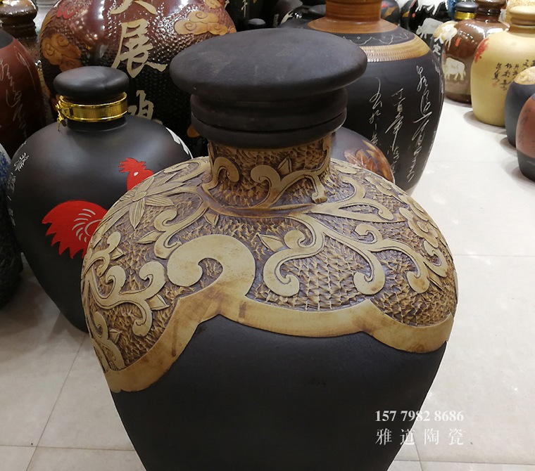 5到50斤高檔復古雕刻陶瓷酒壇批發